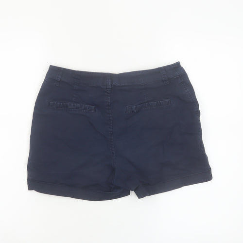 H&M Women’s Blue Chino Shorts Size 10 Cotton Blend Casual