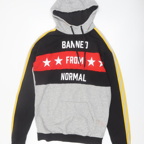 Adidas Women’s Grey Black Hoodie Rita Ora Medium Graphic Stars Pullover