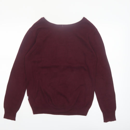 Adidas Women's Red Originals Crew Neck Cotton Pullover Jumper Size 10