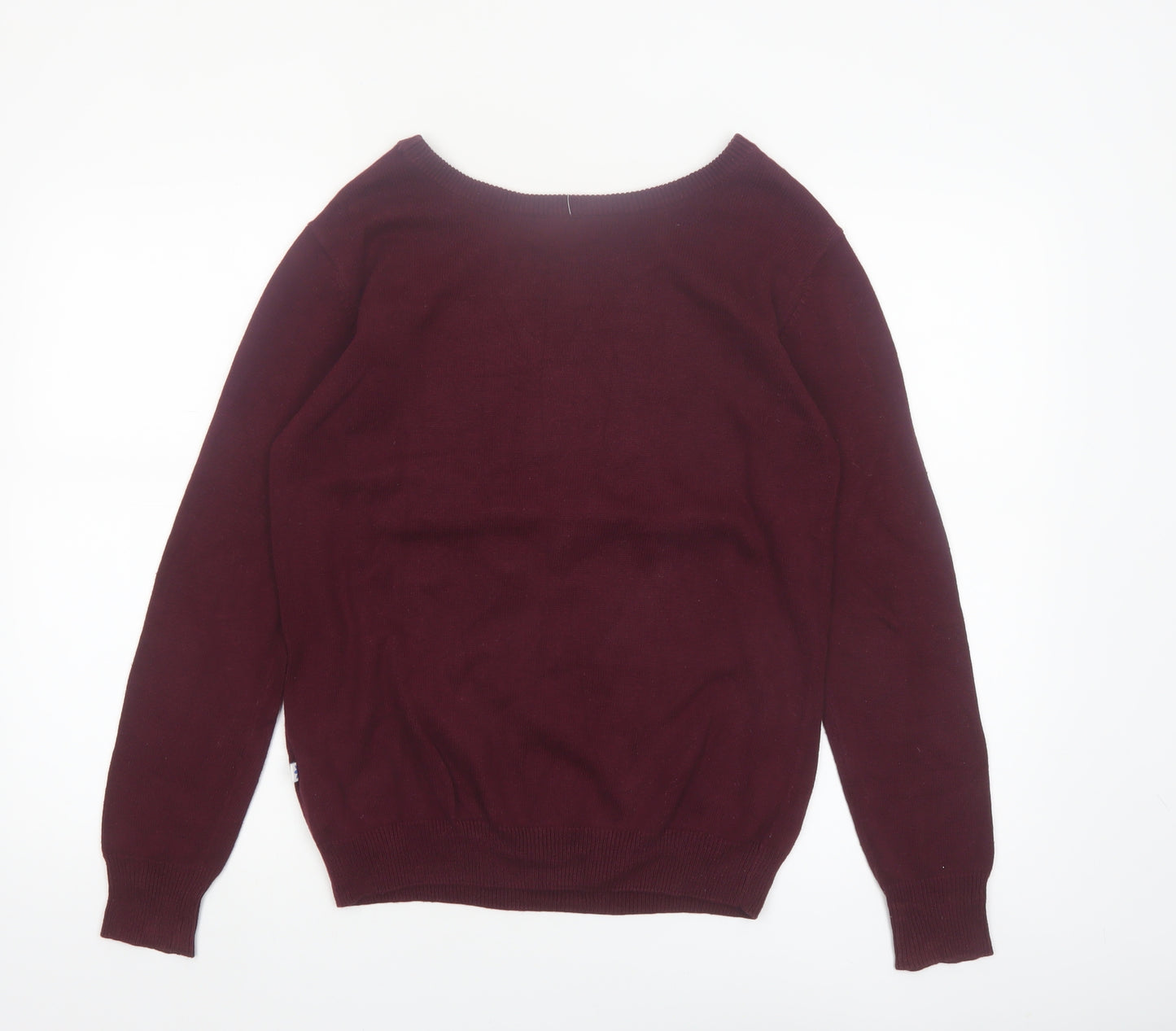 Adidas Women's Red Originals Crew Neck Cotton Pullover Jumper Size 10