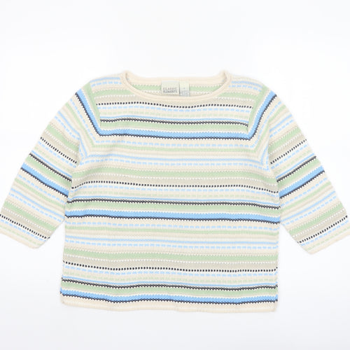 Classic Elements Women's Multicoloured L Knit Pullover Jumper