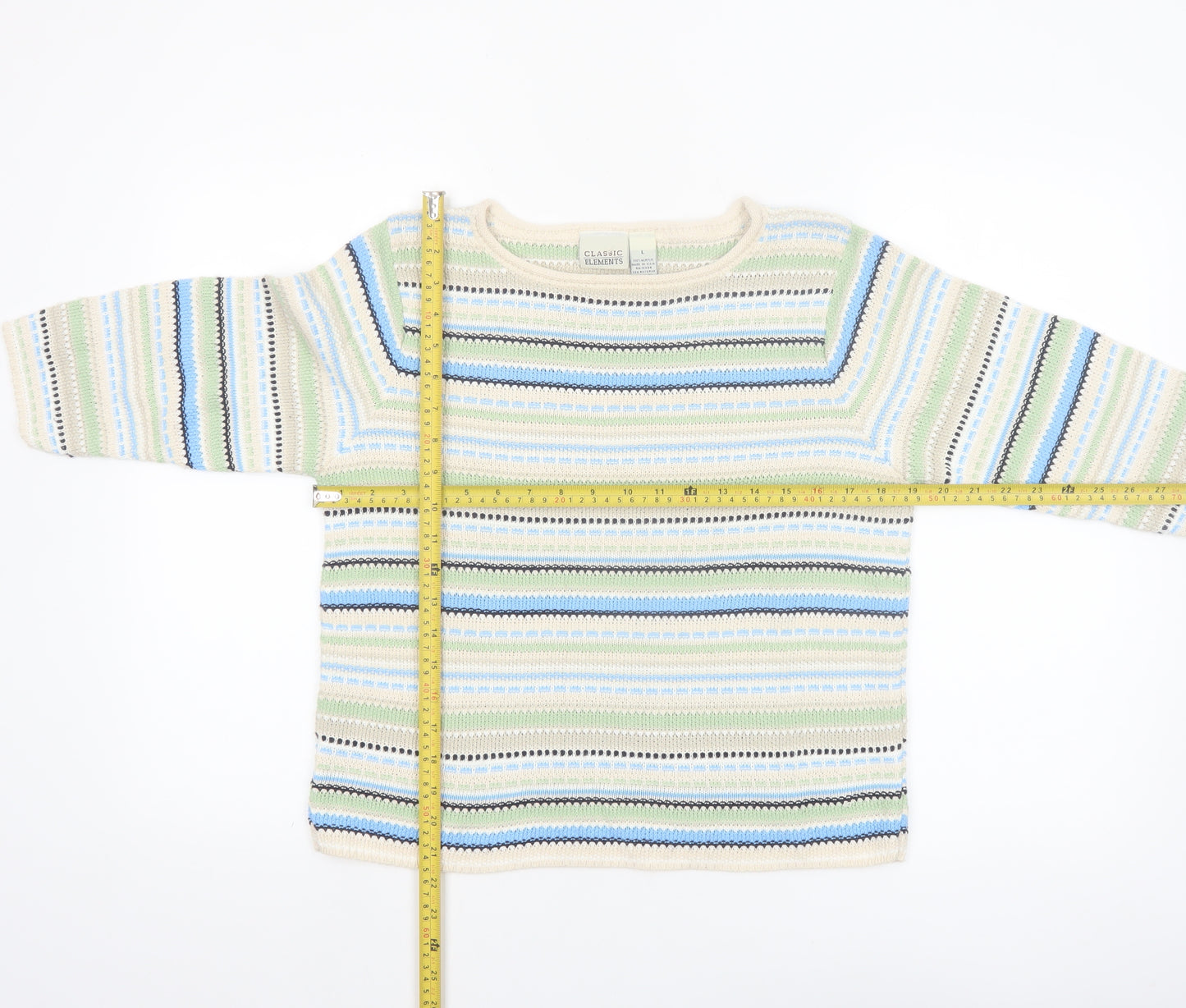 Classic Elements Women's Multicoloured L Knit Pullover Jumper