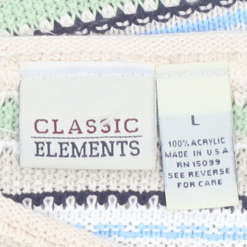 Classic Elements Women's Multicoloured L Knit Pullover Jumper
