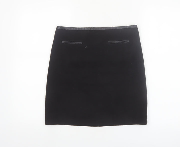 Marks and Spencer Women's Black Size 8 Wool Blend Pencil Skirt