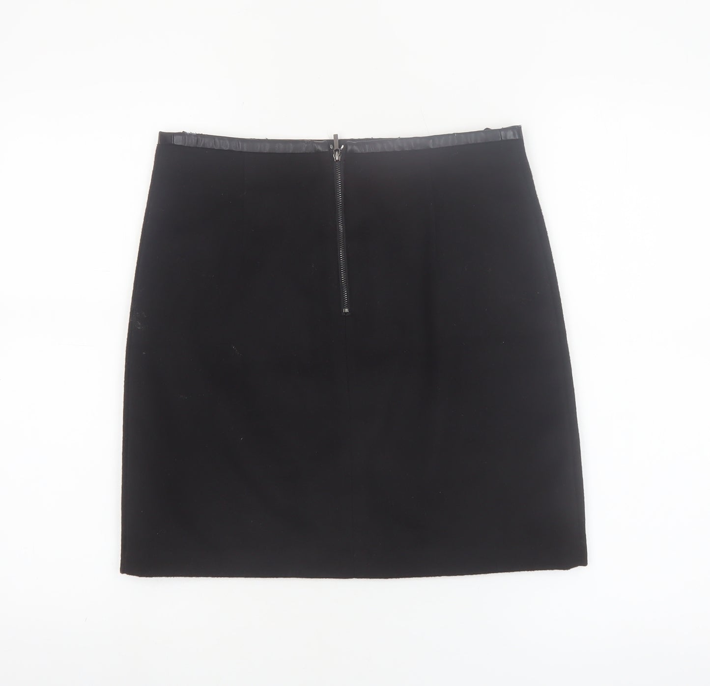 Marks and Spencer Women's Black Size 8 Wool Blend Pencil Skirt