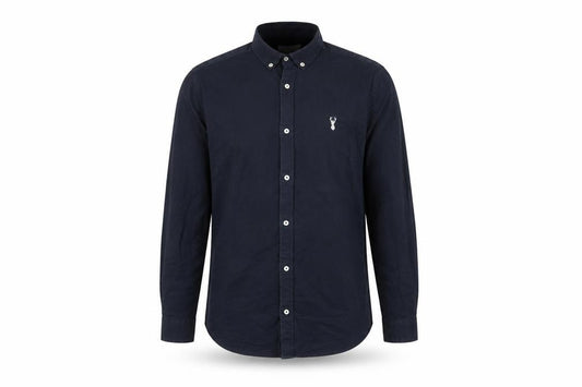 Front view of Next Men's Blue Slim Fit Long Sleeve Button-Up Shirt M