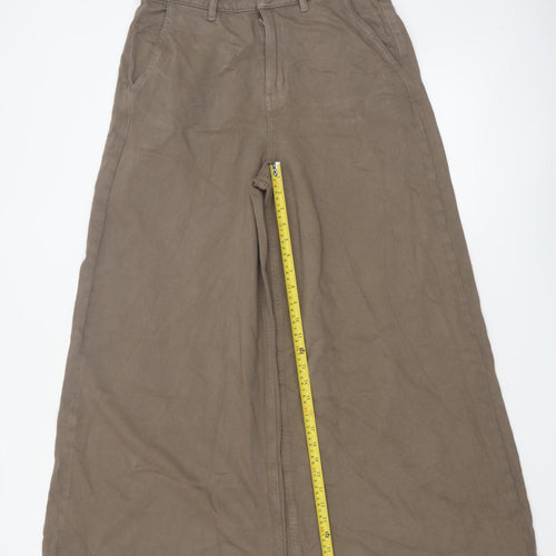 Marks and Spencer Women’s Brown Wide-Leg Regular Fit Jeans Size 12