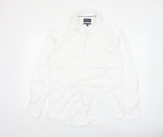 Marks and Spencer Mens White Slim Fit Formal Dress Shirt 15.5in