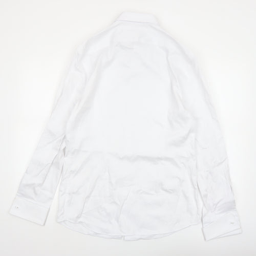 Marks and Spencer Men's White Slim Fit Pure Cotton Dress Shirt 15.5in