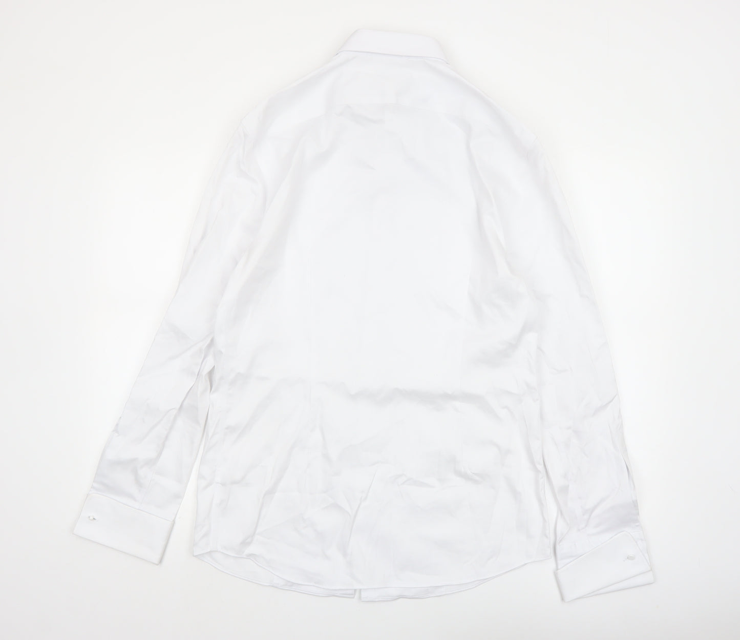 Marks and Spencer Men's White Slim Fit Pure Cotton Dress Shirt 15.5in