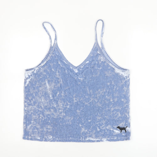 PINK Women’s Blue Velvet Camisole Tank Top L