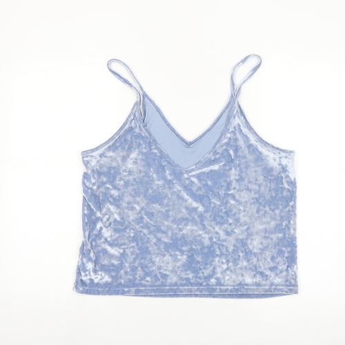 PINK Women’s Blue Velvet Camisole Tank Top L