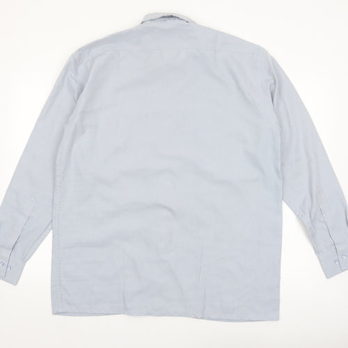 Redox Men's Blue XL Long Sleeve Button-Up Cotton Shirt
