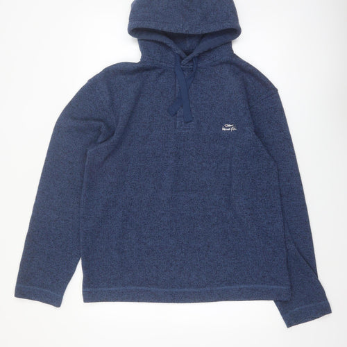 Weird Fish Men's Blue Pullover Fleece Hoodie M Regular Fit