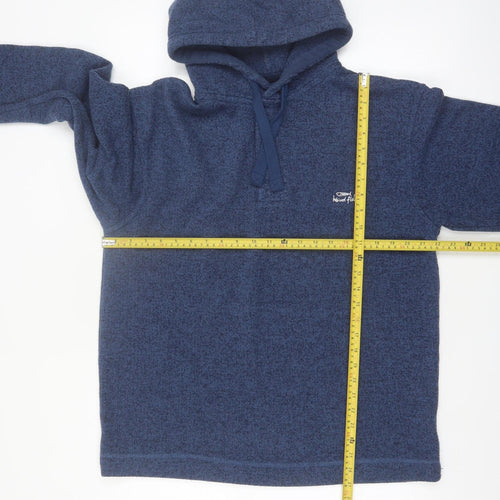 Weird Fish Men's Blue Pullover Fleece Hoodie M Regular Fit
