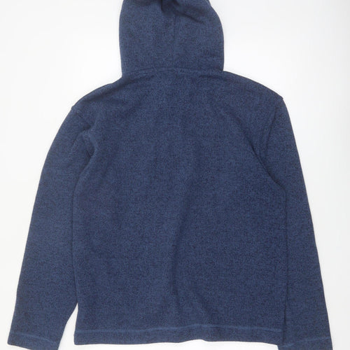 Weird Fish Men's Blue Pullover Fleece Hoodie M Regular Fit