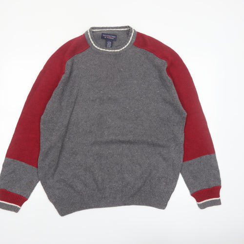 Roundtree & Yorke Men's Grey Pullover Jumper Size L Crew Neck Knit