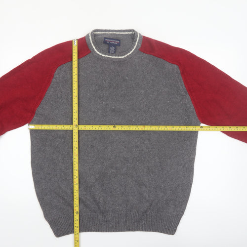Roundtree & Yorke Men's Grey Pullover Jumper Size L Crew Neck Knit