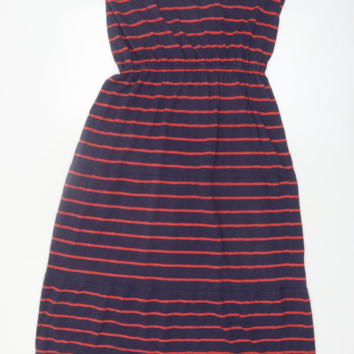 Joules Women Blue Striped Tank Dress Size 12 Cotton Blend