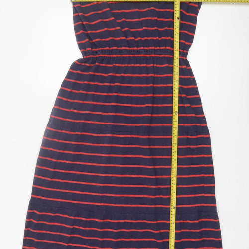 Joules Women Blue Striped Tank Dress Size 12 Cotton Blend