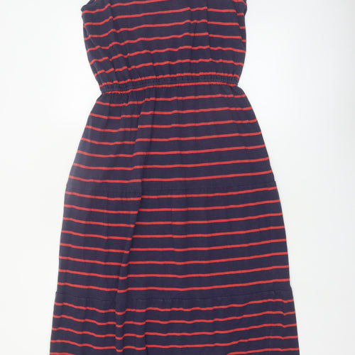 Joules Women Blue Striped Tank Dress Size 12 Cotton Blend