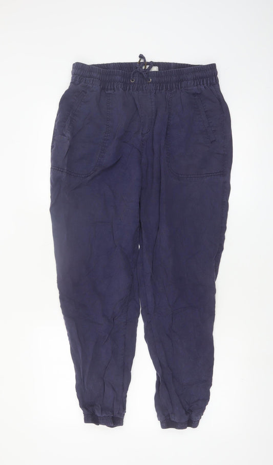 Fat Face Womens Blue Lyocell Jogger Trousers Size 14