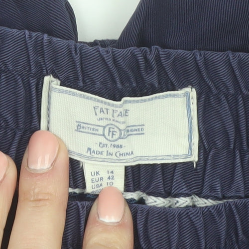 Fat Face Womens Blue Lyocell Jogger Trousers Size 14