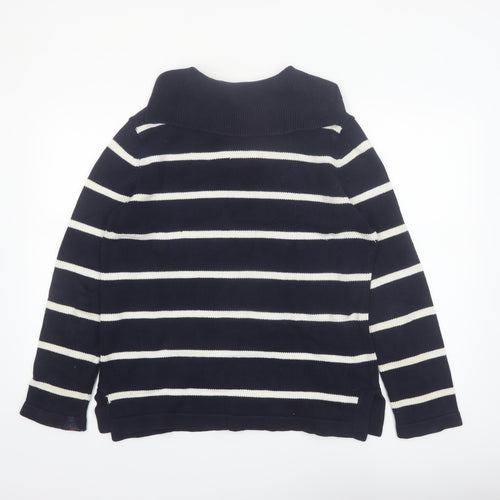 Ralph Lauren Women Blue Striped Cotton Petite Jumper S