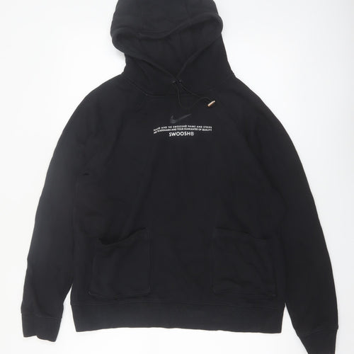 Nike Men's Black Pullover Hoodie Size M Sports Fleece