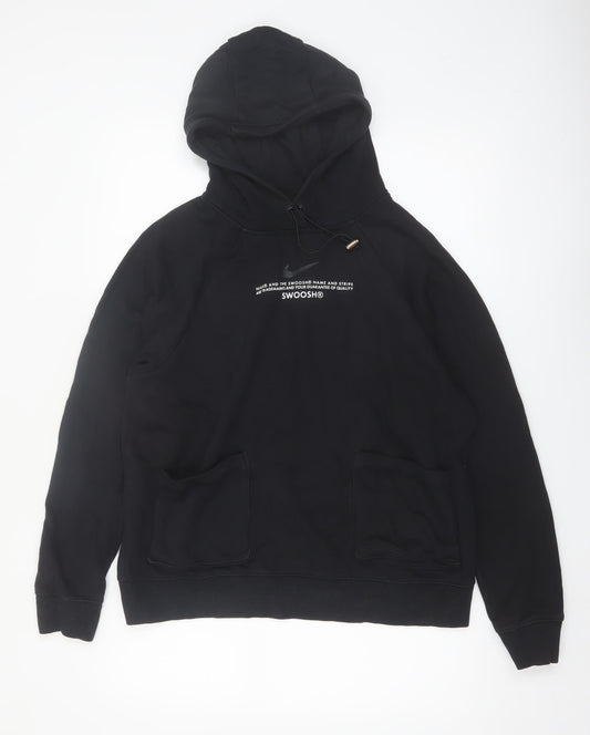 Nike Men's Black Pullover Hoodie Size M Sports Fleece