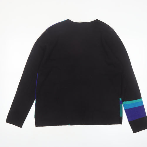 Koret Women’s Black Geometric Wool Blend Pullover Jumper M