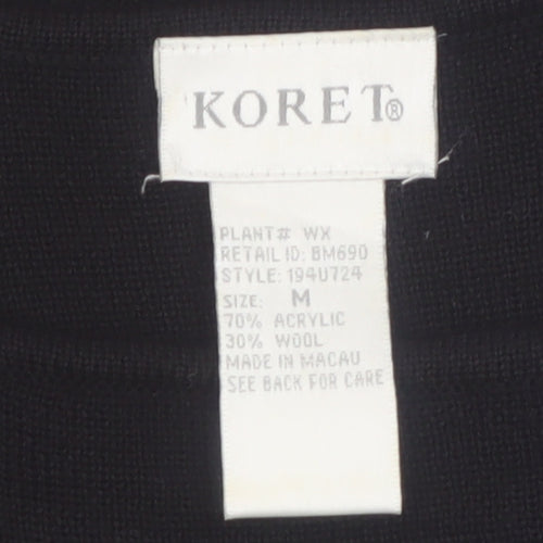Koret Women’s Black Geometric Wool Blend Pullover Jumper M