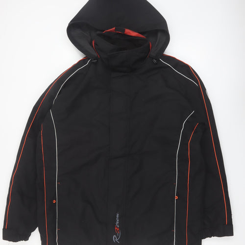 Atlas For Men Black XL Hooded Outdoor Parka Jacket Waterproof Windproof