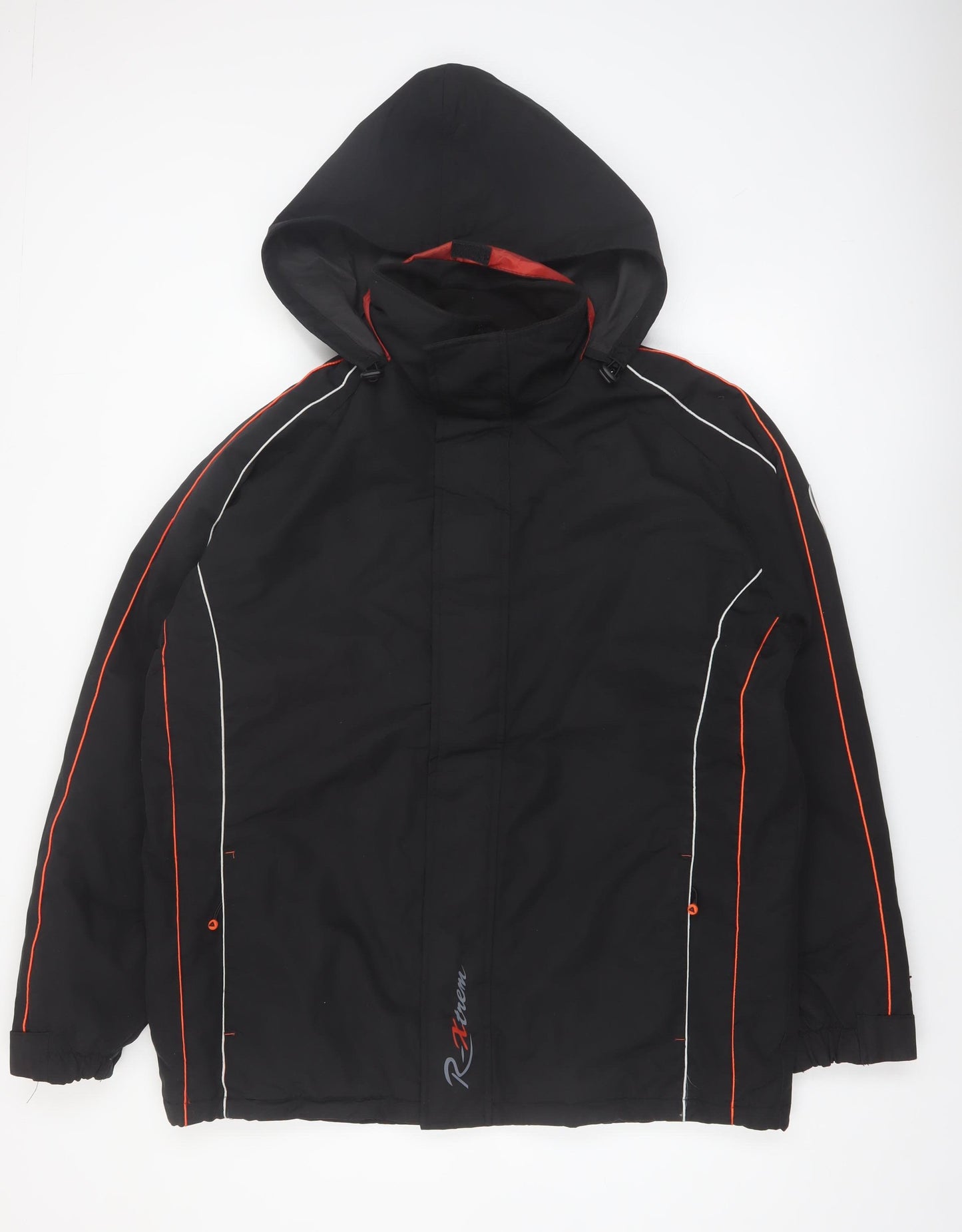 Atlas For Men Black XL Hooded Outdoor Parka Jacket Waterproof Windproof