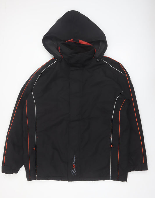 Atlas For Men Black XL Hooded Outdoor Parka Jacket Waterproof Windproof