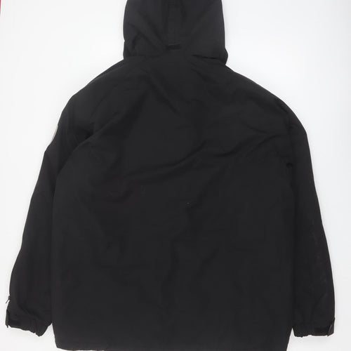 Atlas For Men Black XL Hooded Outdoor Parka Jacket Waterproof Windproof