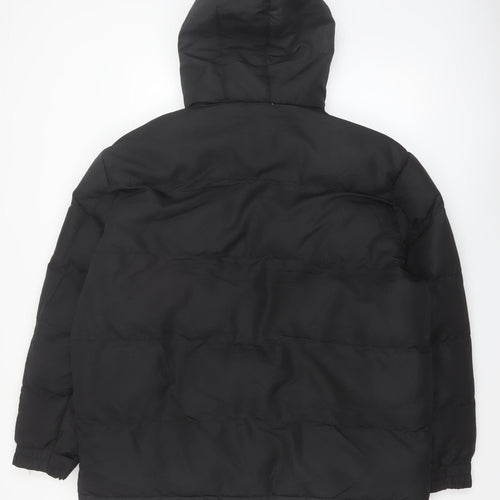 Outdoor Life Men's Black L Puffer Jacket Hooded Winter Coat