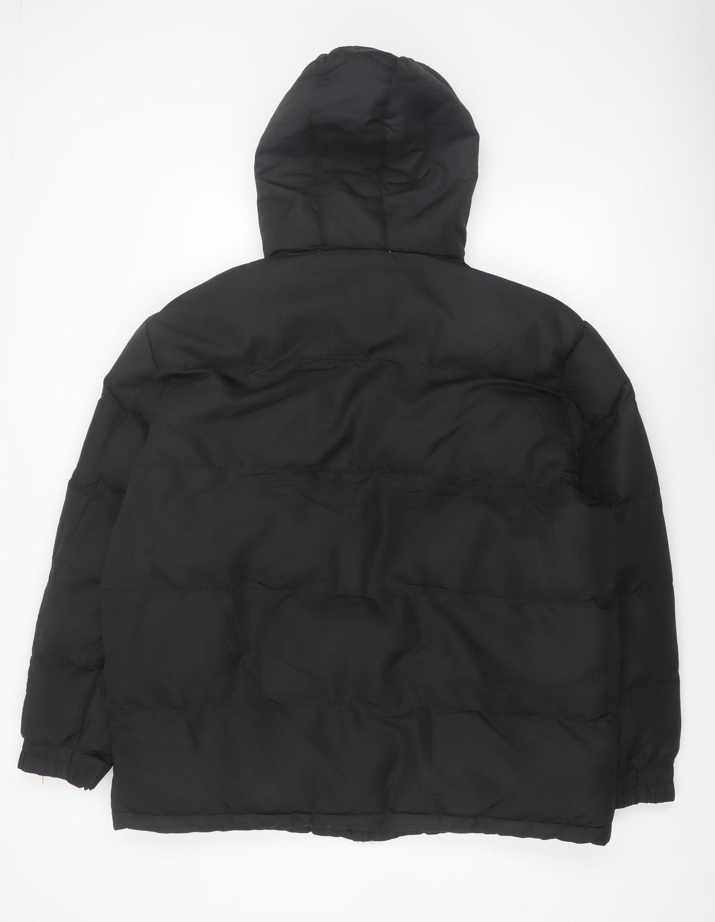 Outdoor Life Men's Black L Puffer Jacket Hooded Winter Coat