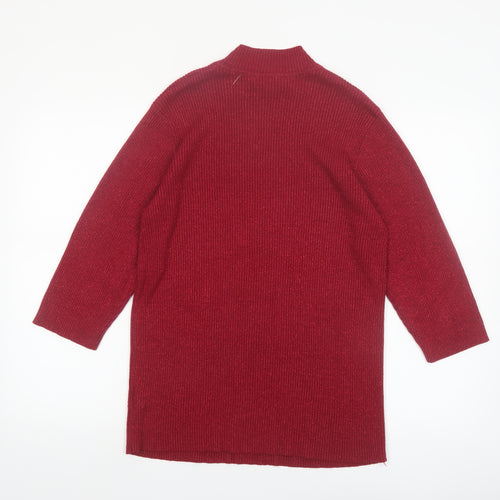 Penningtons Women Red Knit Mock Neck Pullover Jumper Size 18 Plus