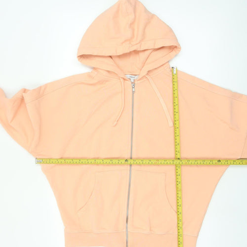 Next Women Peach Full Zip Hoodie Cotton M