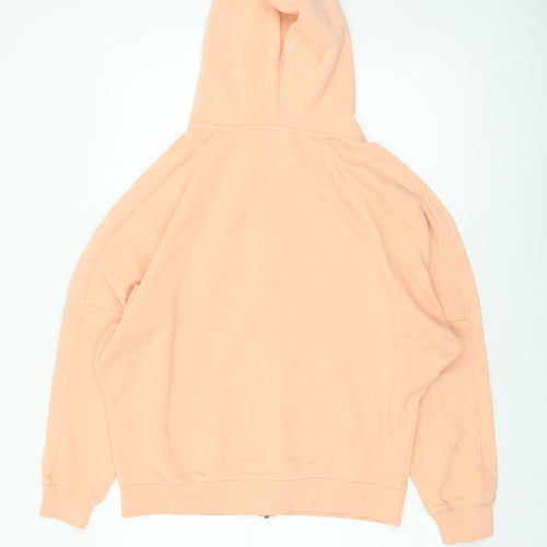 Next Women Peach Full Zip Hoodie Cotton M