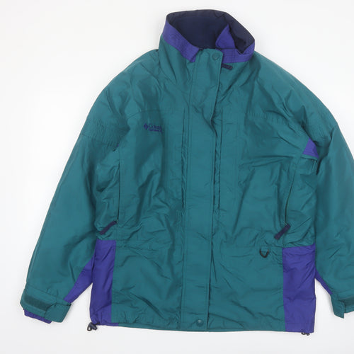 Columbia Women's Green Retro Ski Jacket M Winter Waterproof Outdoor Coat