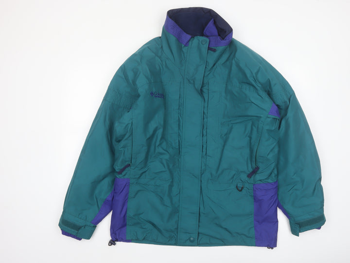 Columbia Women's Green Retro Ski Jacket M Winter Waterproof Outdoor Coat