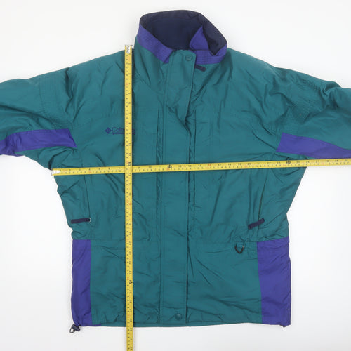 Columbia Women's Green Retro Ski Jacket M Winter Waterproof Outdoor Coat