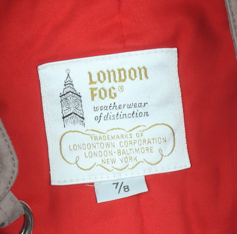 London Fog Women's Brown Hooded Parka Coat Size 8 Lined Water Resistant