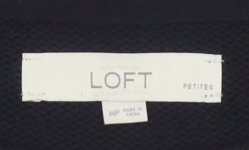 Ann Taylor Loft Women's Black Petite Medium Striped Pullover Jumper