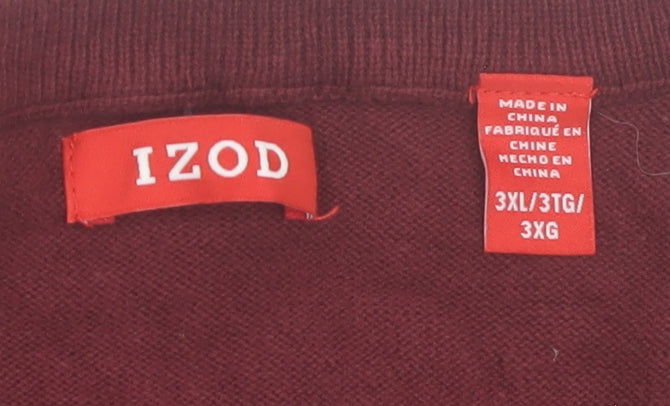 IZOD Men's Multicoloured Argyle V-Neck Knit Jumper Vest 3XL