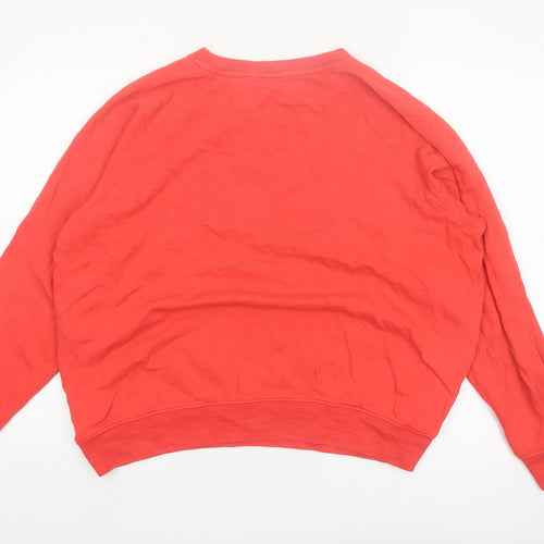 Marks and Spencer Womens Red Chicago Cotton Sweatshirt Size 16