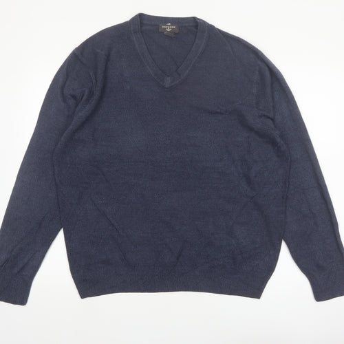 Dockers Men's Blue V-Neck Acrylic Pullover Jumper XL