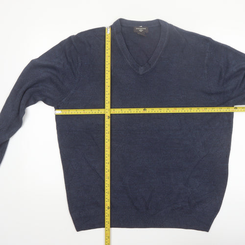 Dockers Men's Blue V-Neck Acrylic Pullover Jumper XL